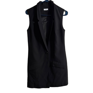 Black Structured Blazer with Classic Lapel